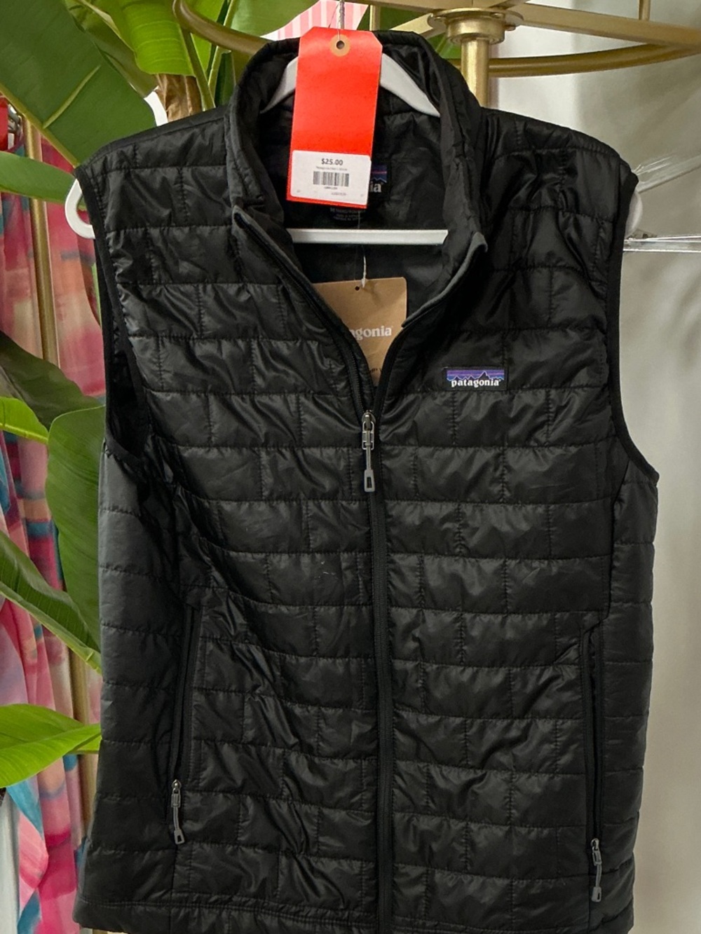 Patagonia Black Quilted Vest with Zip Pockets